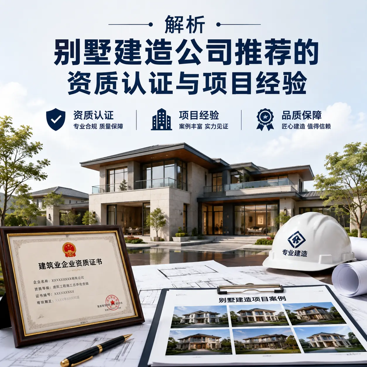 解析 修文 别墅建造公司推荐的资质认证与项目经验